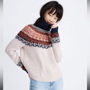 Madewell Brookdale Fair Isle Turtleneck Sweater